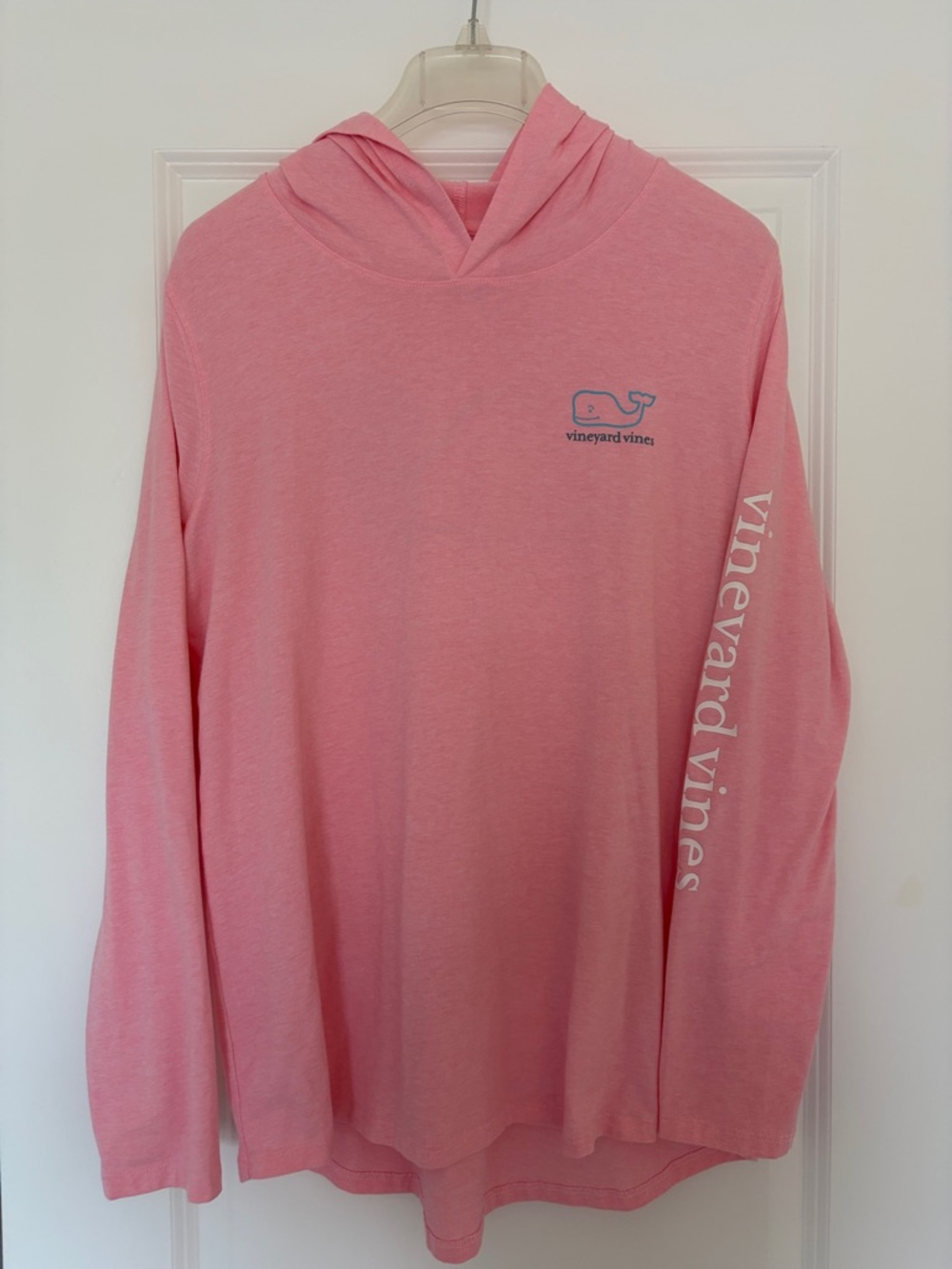 Vineyard Vines Pink Stretchy Long-Sleeve Hooded Tee